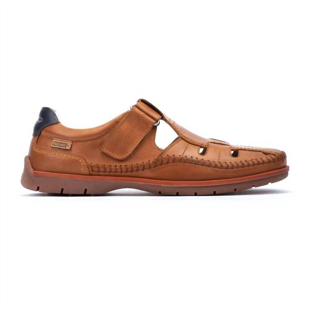NEW PIKOLINOS men's marbella flat sandals in brandy